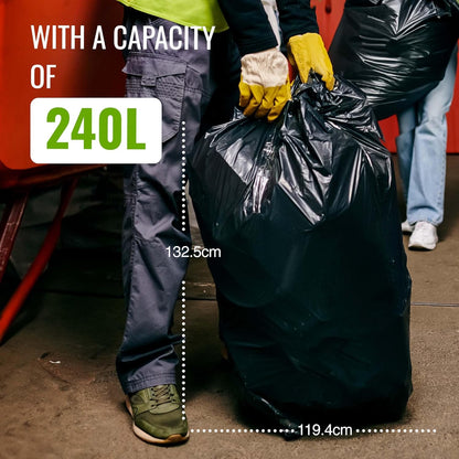 Ecobag - 10 Pack Eco-Friendly Wheelie Bin Liners - 240L