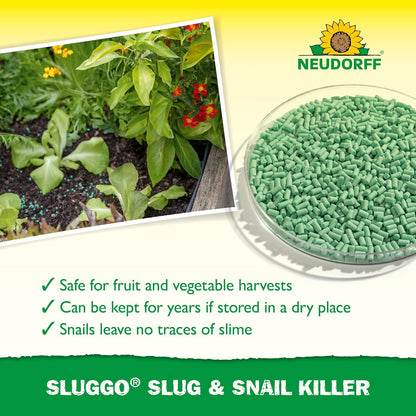 Neudorff Sluggo Slug & Snail Killer Pellets Ferric Phosphate Slug Control 800g