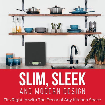 Casa & Casa Digital Kitchen Scales | Precise Graduation to 1g | Black.