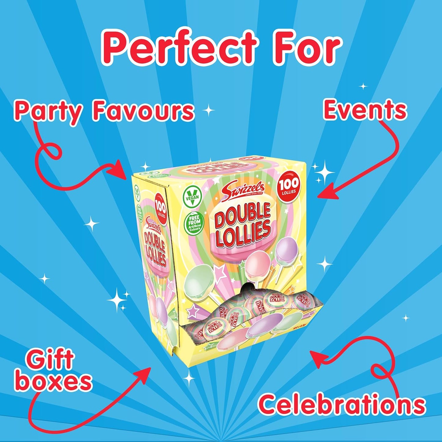 Swizzels Double Lollies Dispenser Box x 100's