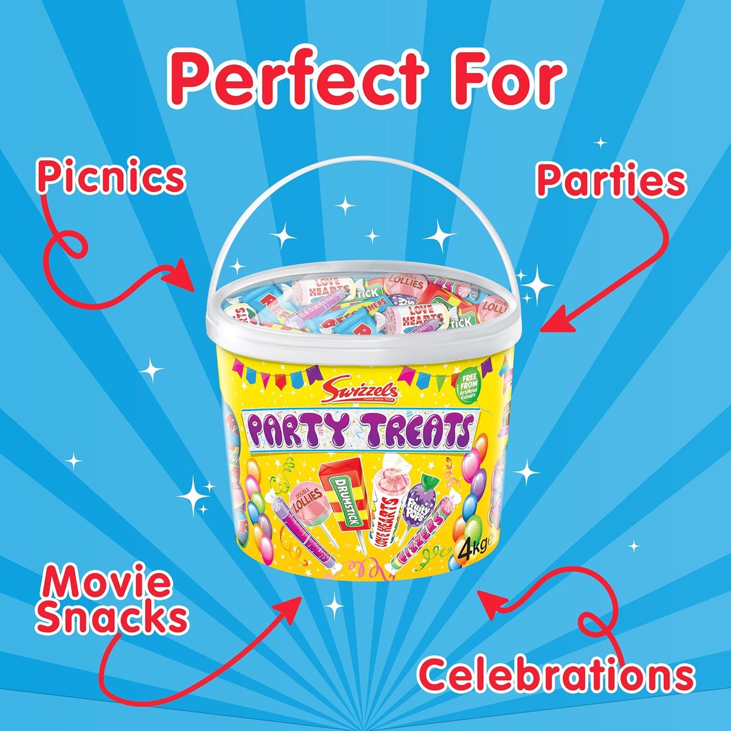 Swizzels Party Treat Gifting Tub 3 x 4kg | 12kg Retro Sweet assortment