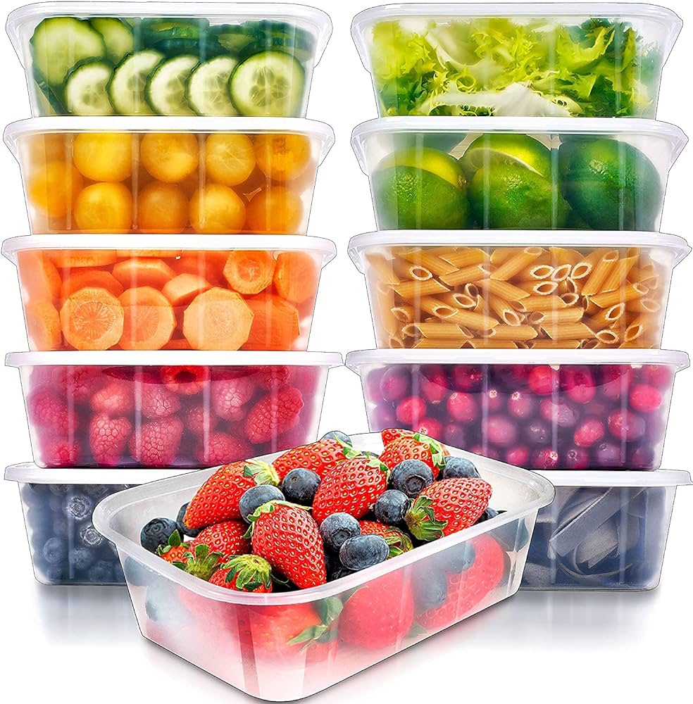 Belgravia Microwave Food Containers & Lids Size: 500ml-1000ml {50-1000 Units}