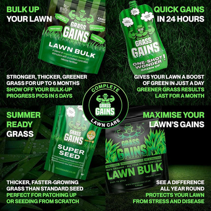 Grass Gains Fast Moss Eliminator | Eco-Friendly Lawn Moss Control 2kg