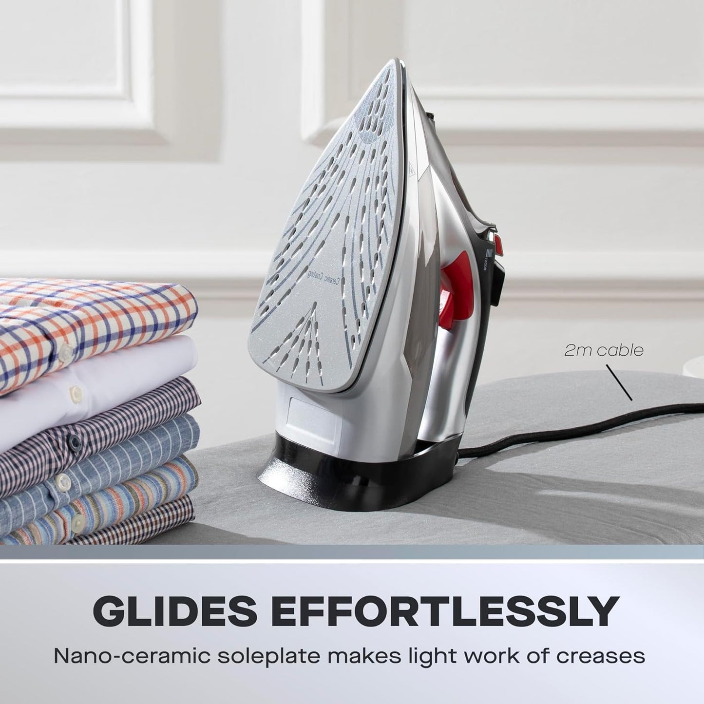 Daewoo Glide Steam Iron |  The Power Glide | 3000w | Black and Grey