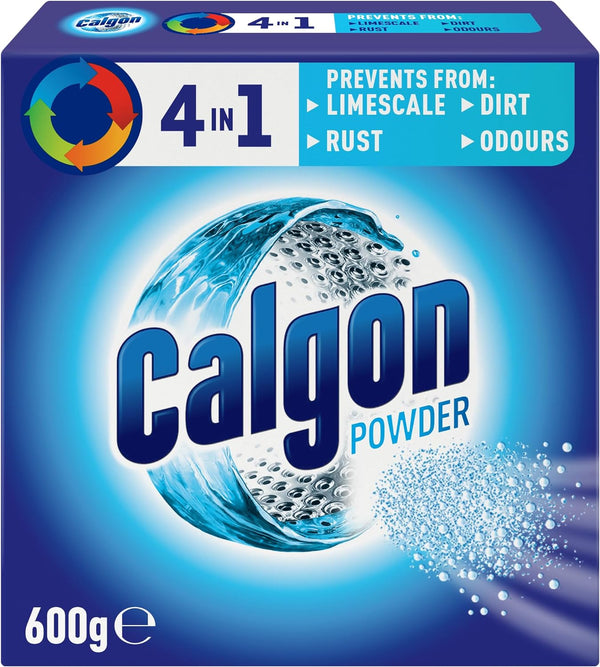 Calgon 4-in-1 Water Softener Powder, Removes Odours, Limescale 600g