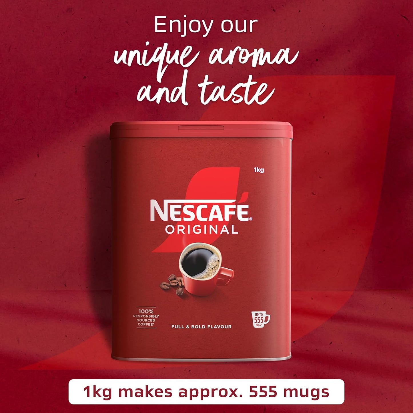 Nescafe Original Coffee Granules Tin 1kg {Large 555 Cups}