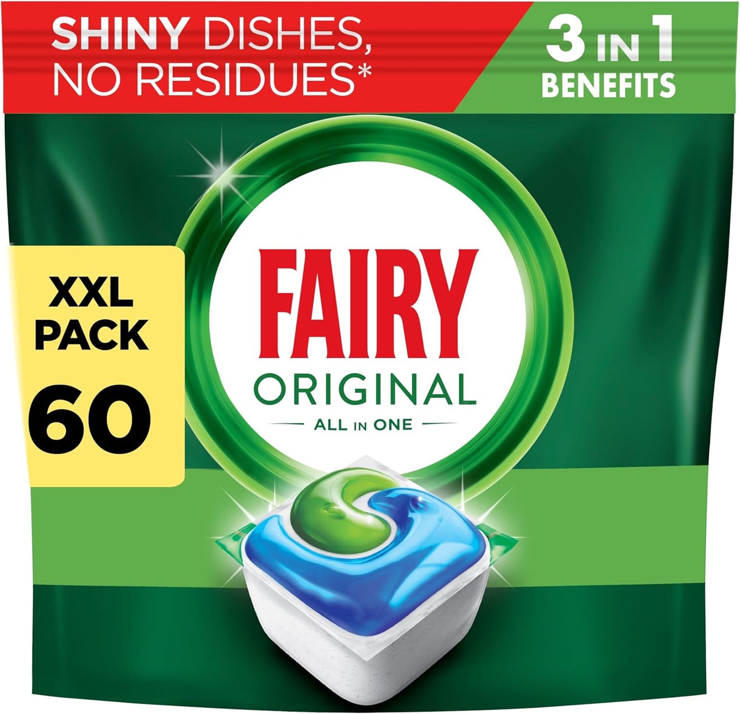 Fairy Dishwasher Tablets All in One Original 60's | 3 Pack Bundle {180's}