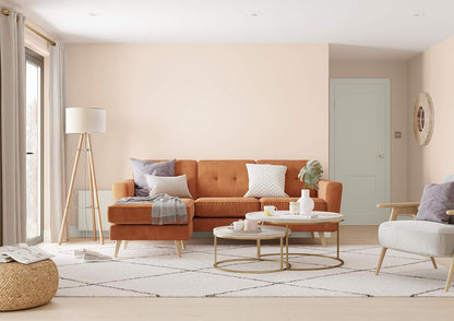 Dulux Matt Emulsion Paint For Walls And Ceilings - Soft Peach 2.5 Litres