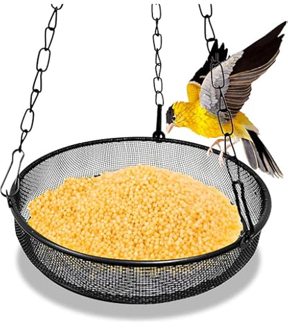Oakdale Hanging Feeder Tray Micro Mesh Food Tray Black 18.5cm