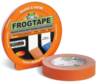 Frog Tape Orange Gloss & Satin | Painters Masking Tape | 24mm X 41.1M