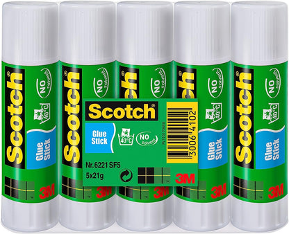 Scotch Permanent Glue Sticks Twin Pack, 5 x 21g
