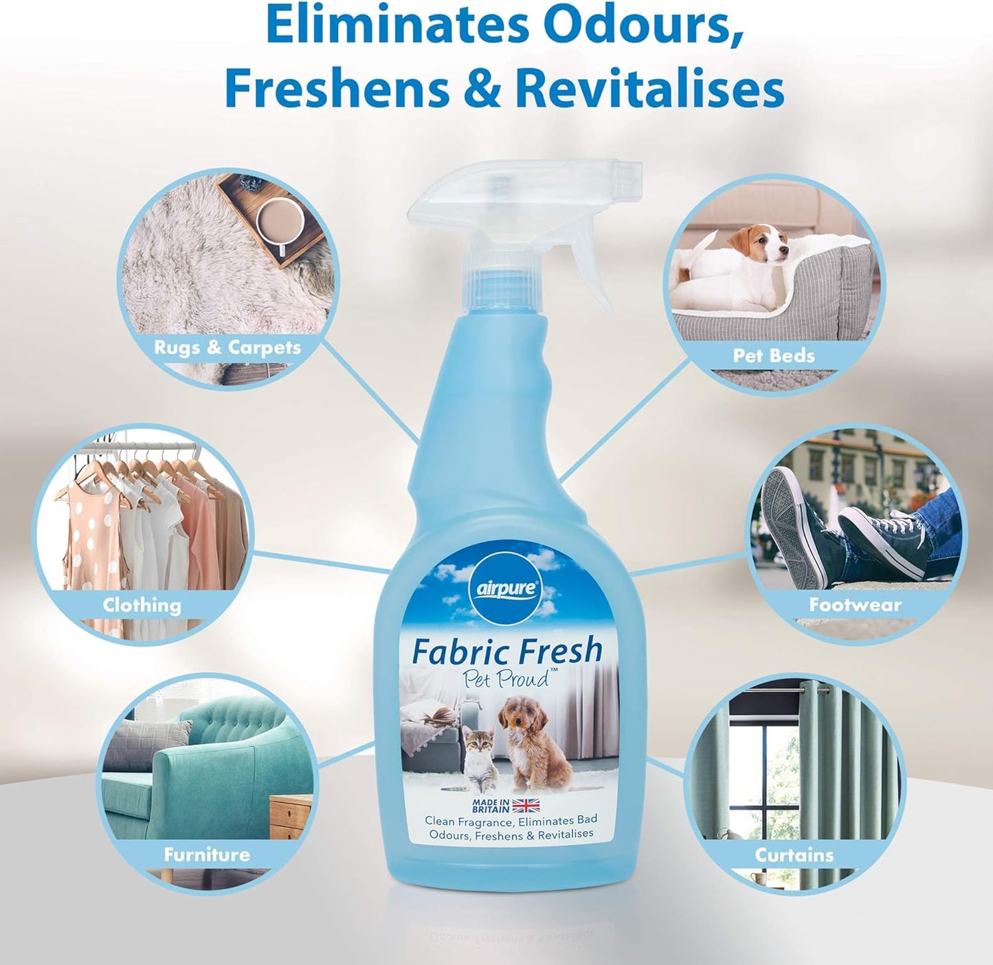 Airpure Fabric Freshener Pet Proud 750ml Linen