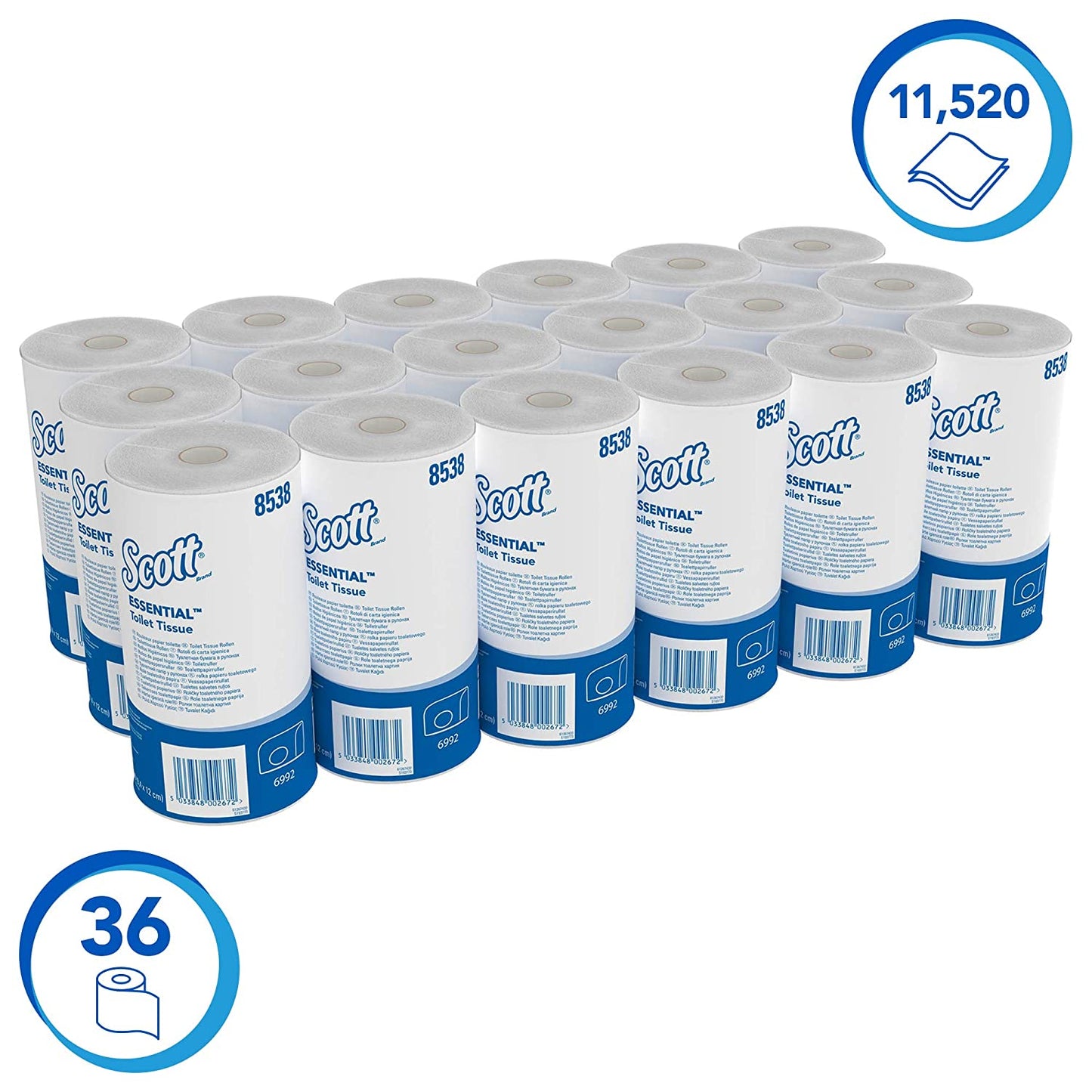 Scott 2-Ply Performance Toilet Roll 320 Sheets ,Pack of 36 {8538} - UK BUSINESS SUPPLIES