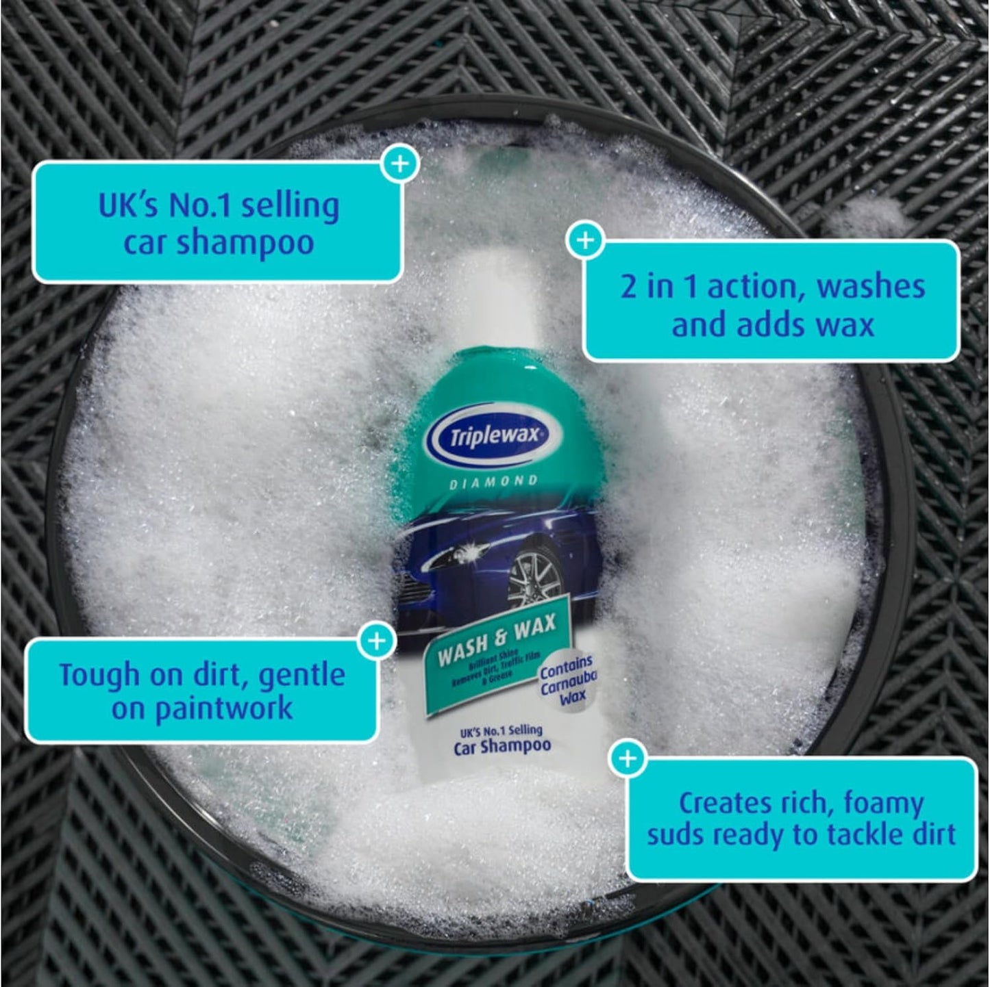 Triplewax Premium Diamond Wash & Wax 1L {3 Pack}