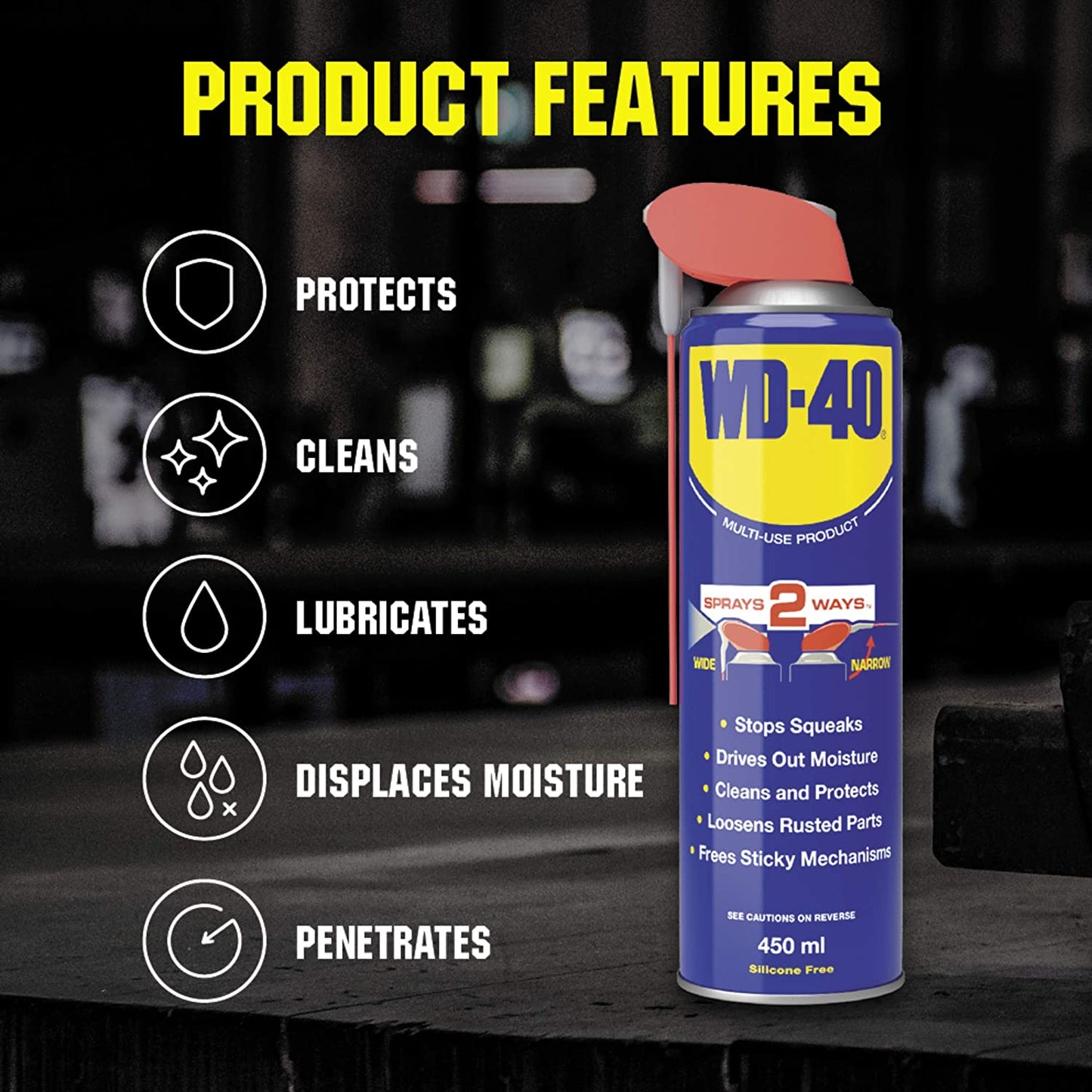 WD-40 Multi-Use Product Smart Straw 450ml - UK BUSINESS SUPPLIES