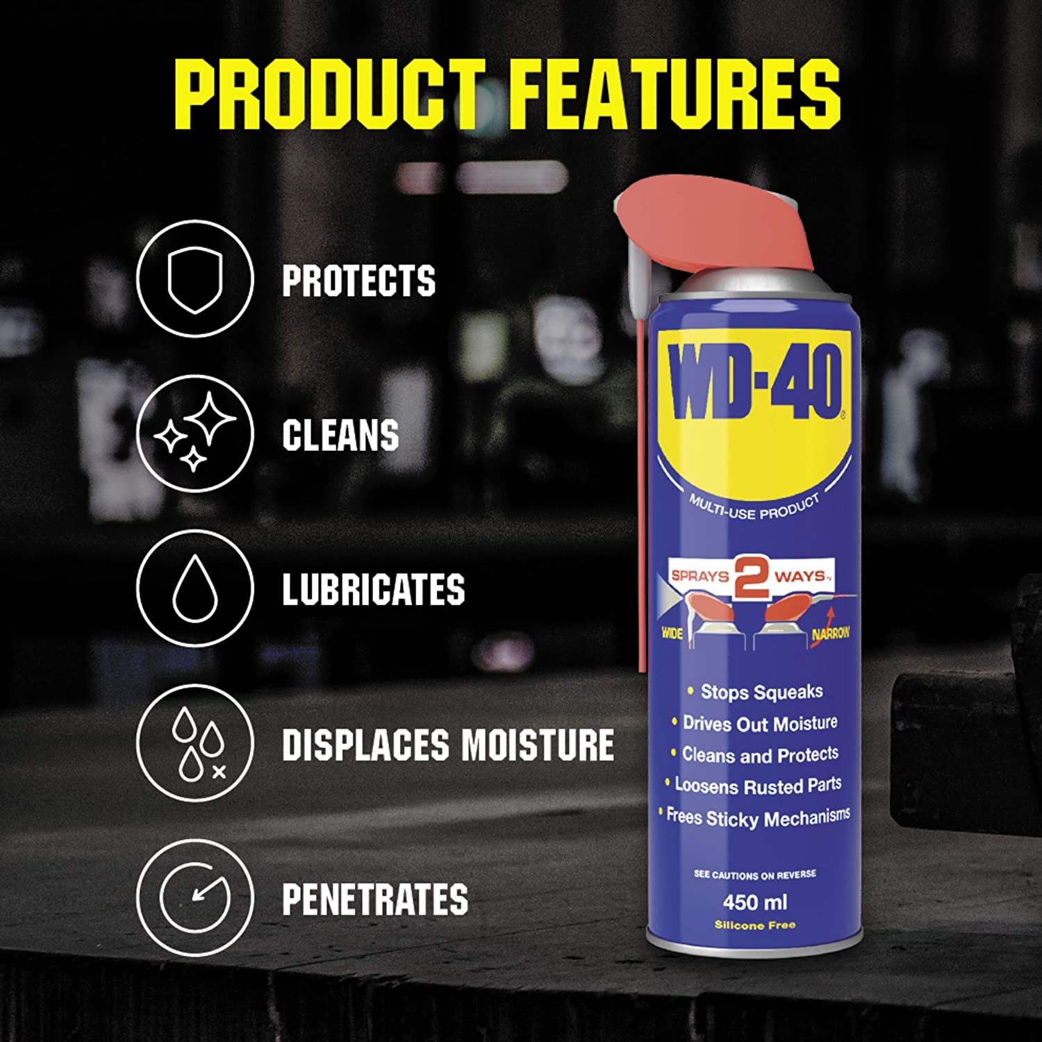 WD-40 Multi-Use Product Smart Straw 450ml - UK BUSINESS SUPPLIES