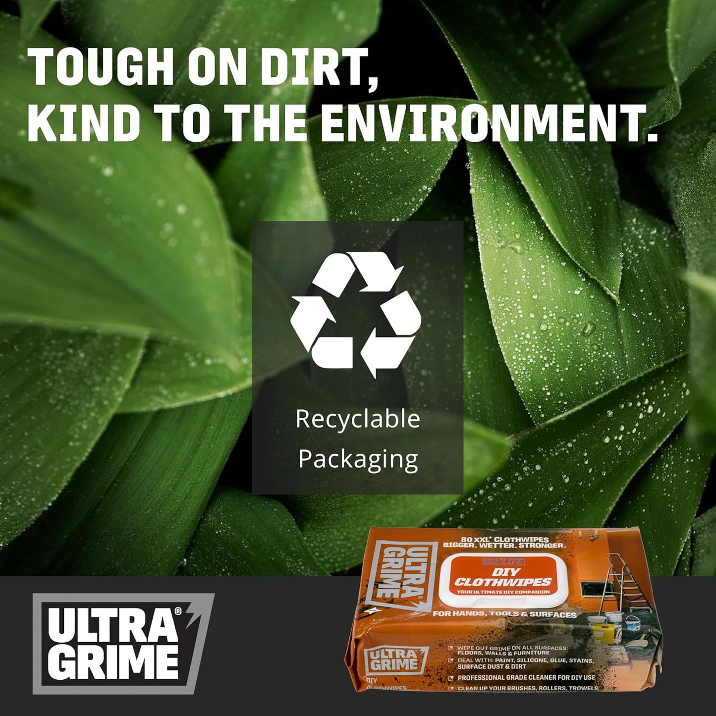 UltraGrime DIY Wipes XXL Heavy Duty 80 Thick Wipes