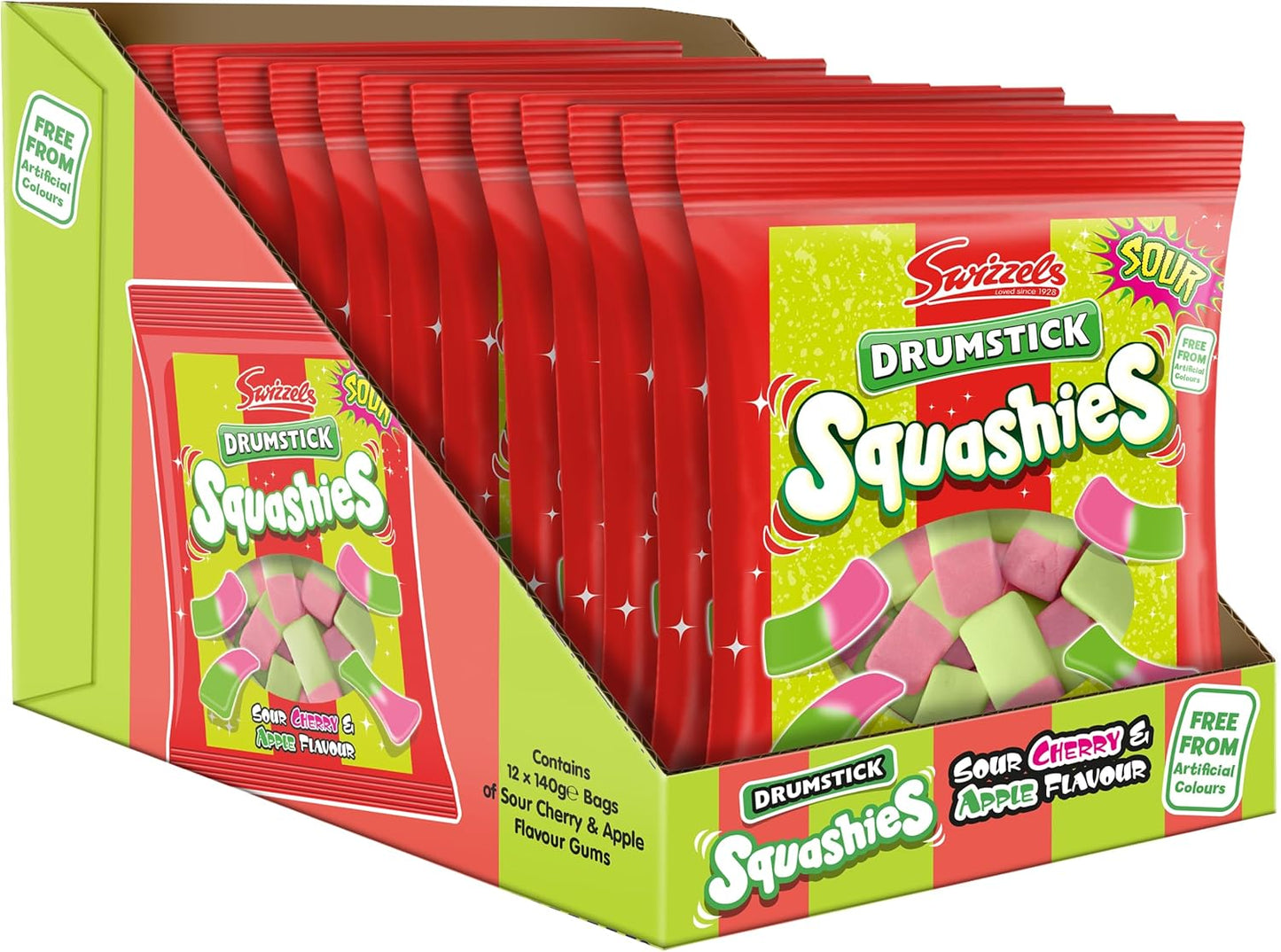 Swizzels Drumstick Squashies Sour Cherry & Apple 140g