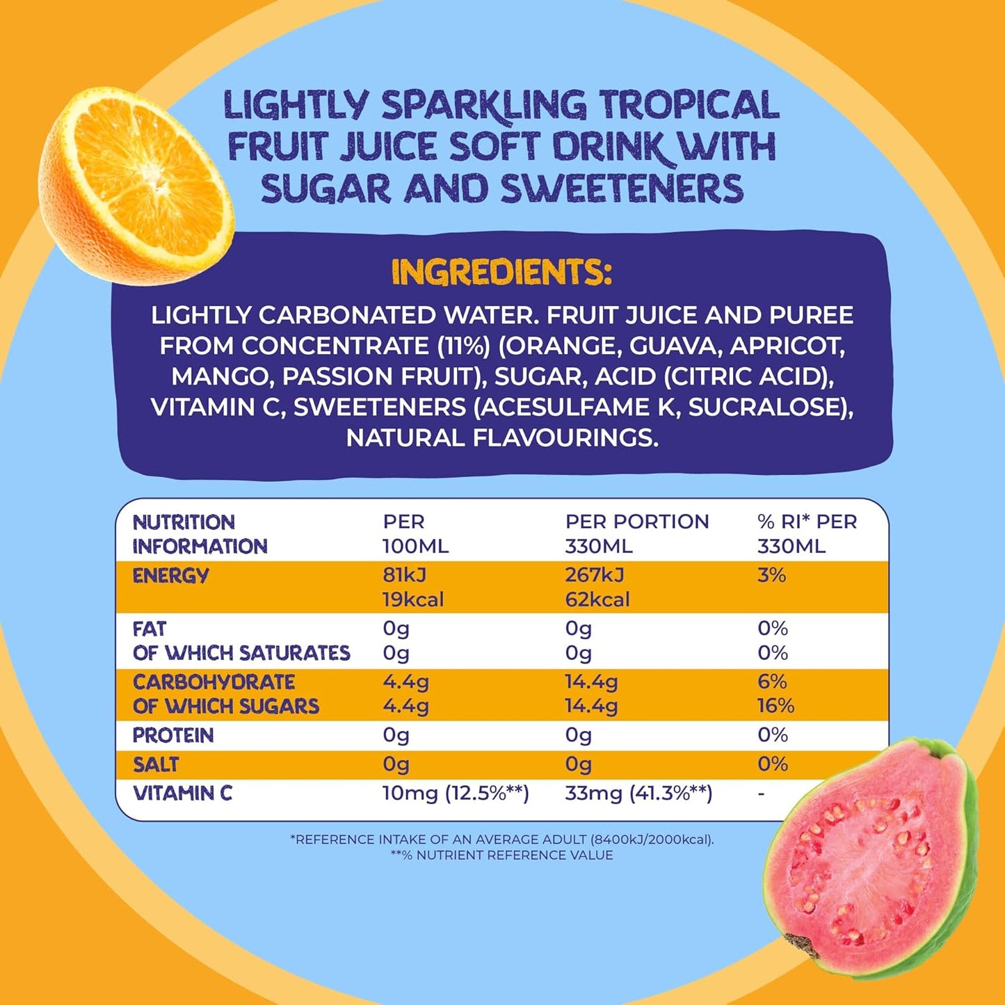 Rio Tropical Sparkling Fruit Drink | 1 x 24 x 330ml