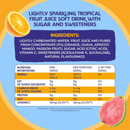 Rio Tropical Sparkling Fruit Drink | 1 x 24 x 330ml