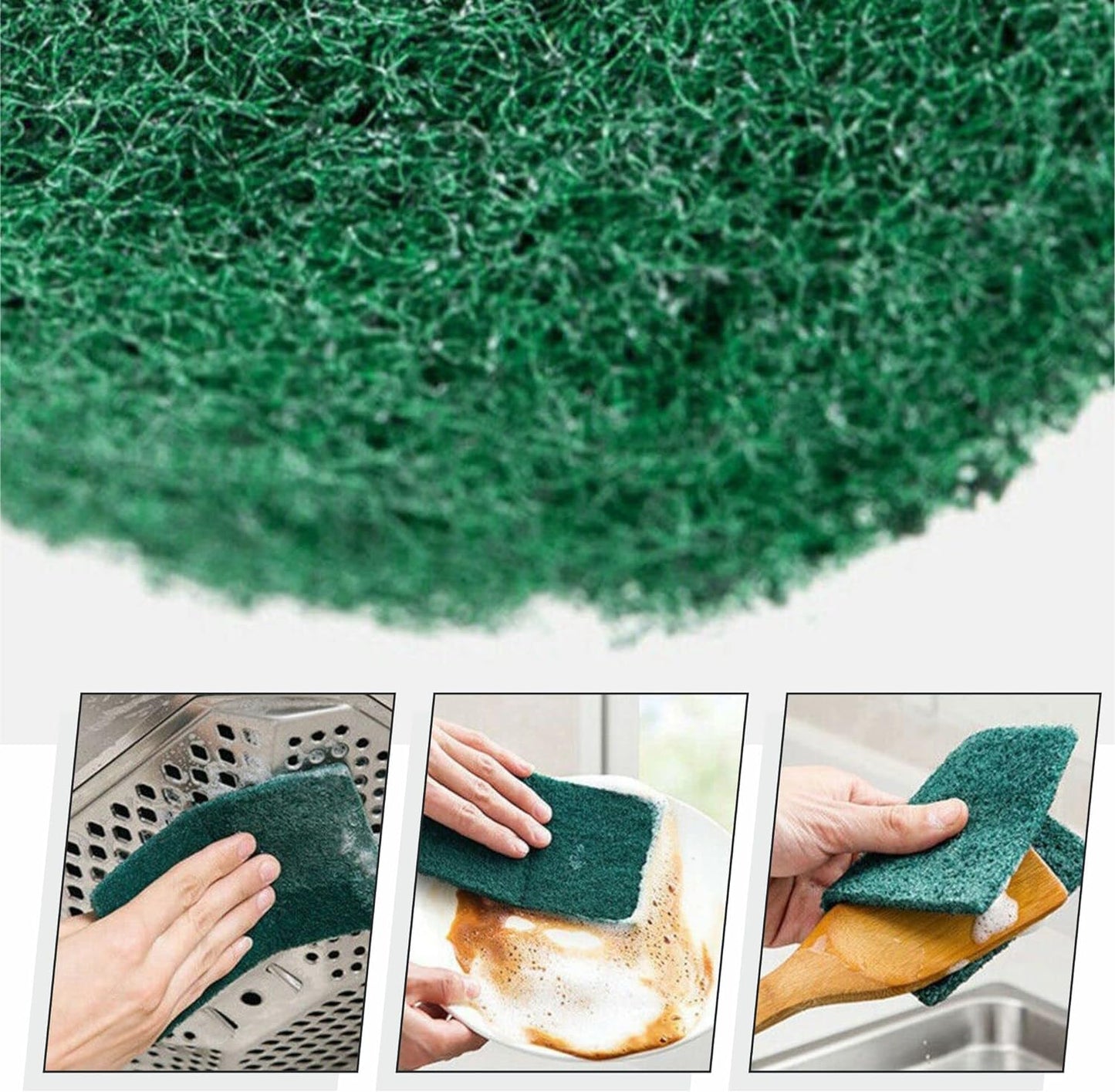 Janit-X Professional Use Large Kitchen Scourer Green 10-100 Pack
