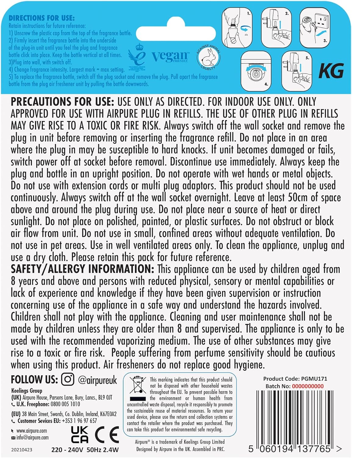 Airpure Plug In Moments Electric Plug x3