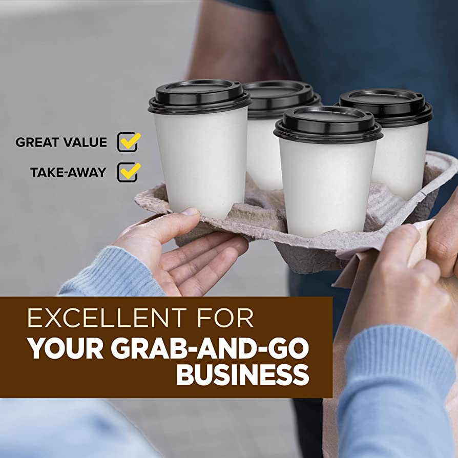 Belgravia  Moulded Pulp 4 Cup Carrier x 180s {Biodegradable & Recyclable} - UK BUSINESS SUPPLIES