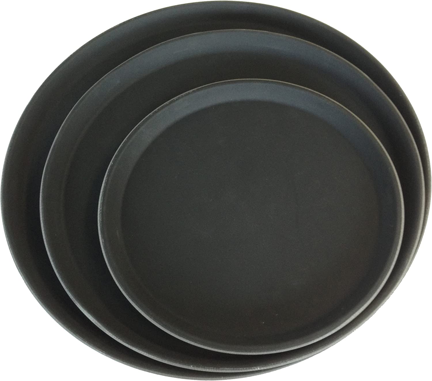 Round Bar tray -  14'' Black Non Slip Round Serving Drinks Trays - UK BUSINESS SUPPLIES