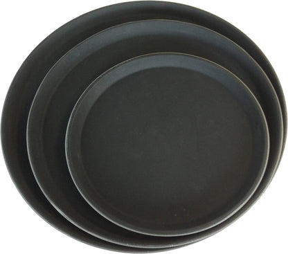 Round Bar tray -  14'' Black Non Slip Round Serving Drinks Trays - UK BUSINESS SUPPLIES