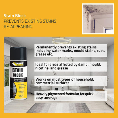 Everbuild Fast Drying Stain Block 400ml Spray