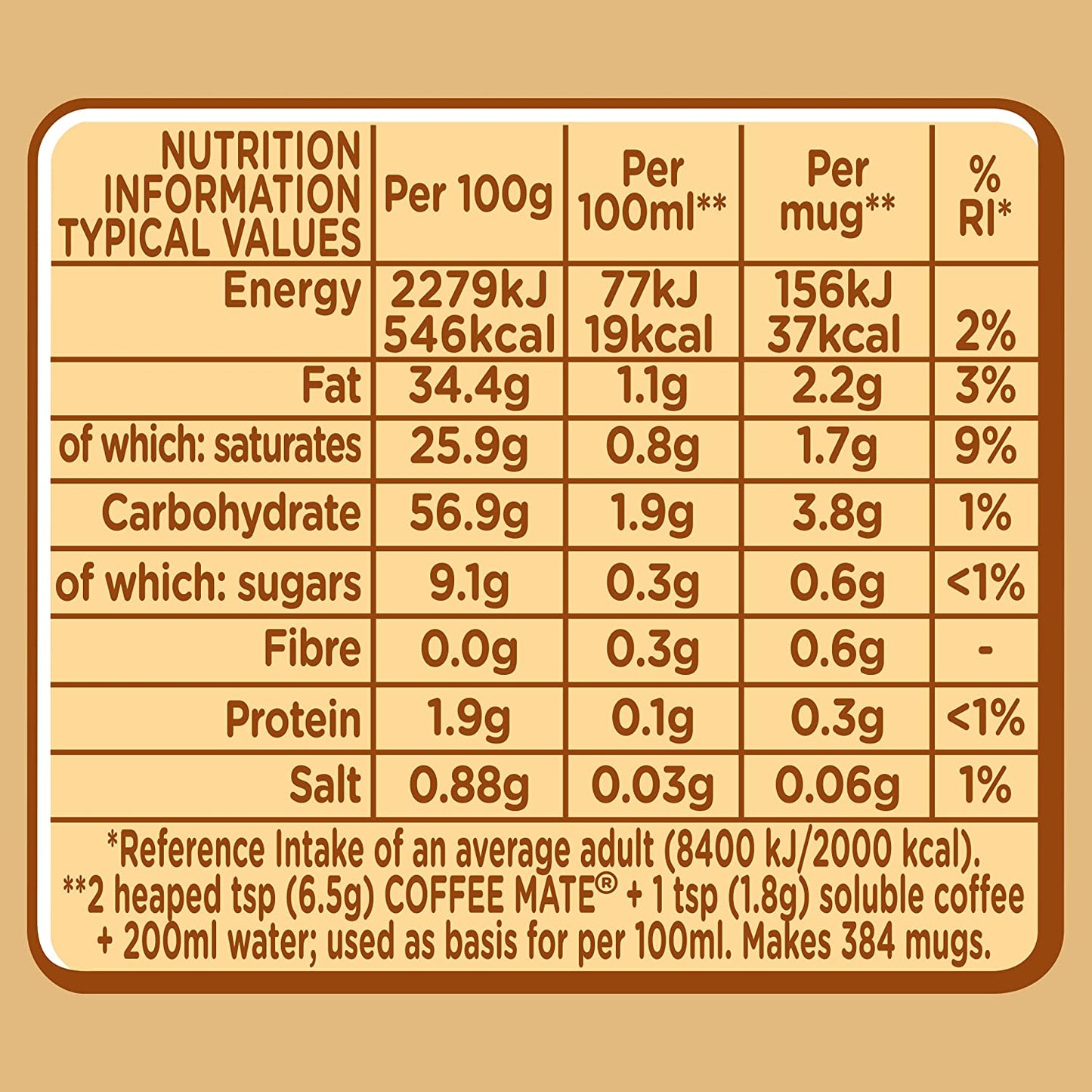 Nestle Coffee-Mate Original 2.5kg