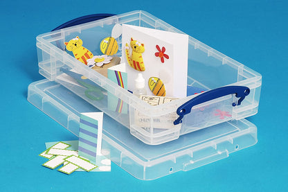 Really Useful 4 litre Plastic Storage Box With lid 395x255x80mm