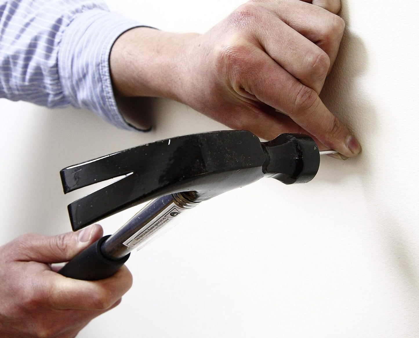 Rolson 10339 16 oz Claw Hammer Tubular Steel, Silver Black