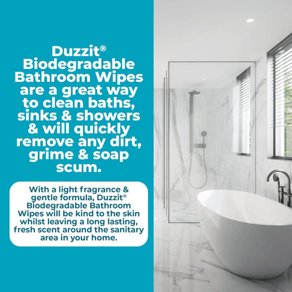 Duzzit Bathroom Wipes | 60 Biodegradable Wipes | Fresh Burst | 1 x 60 Pack