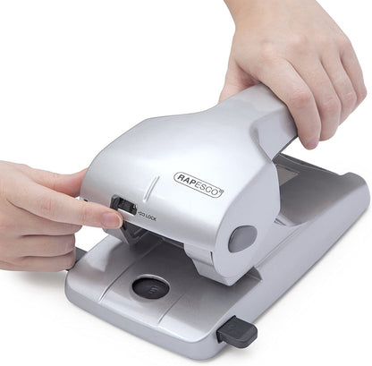 Rapesco Zero-65 Heavy Duty Hole Punch Capacity 65 Sheets Silver 0732
