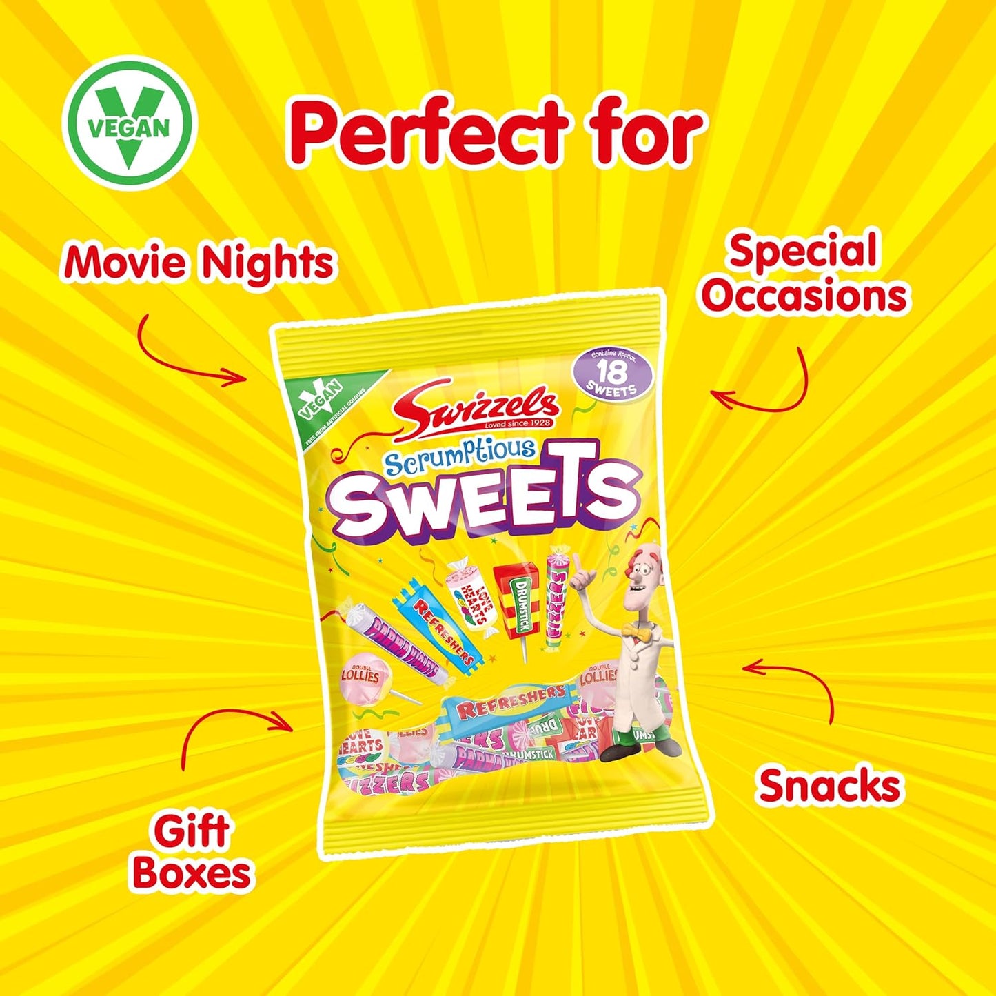 Swizzels Scrumptious Sweets 173g | Retro Classics | 6 Pack Bundle