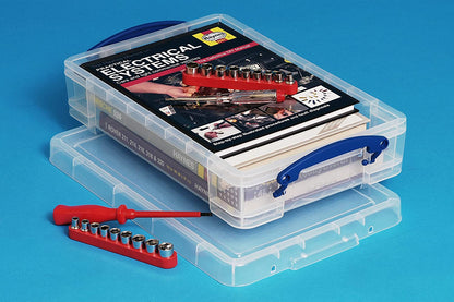 Really Useful 4 litre Plastic Storage Box With lid 395x255x80mm