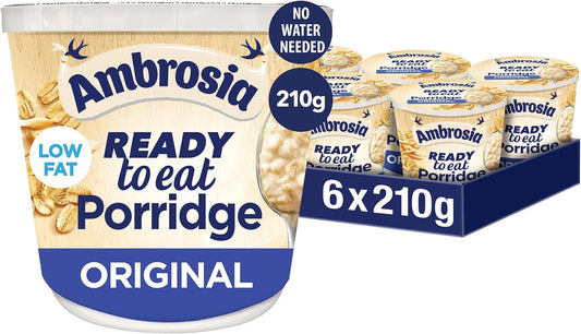 Ambrosia Original Ready-to-Eat Porridge Pots | 6 x 210g