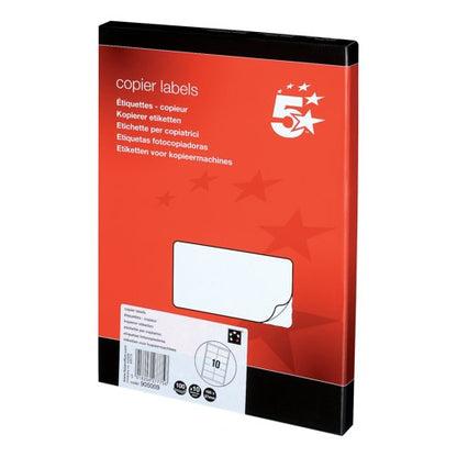 5 Star Multipurpose Labels Laser Copier Inkjet 105x58mm White (Pack of 1000) 905009