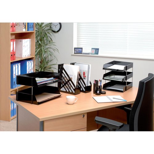 5 Star Magazine Rack File Foolscap Black 909248