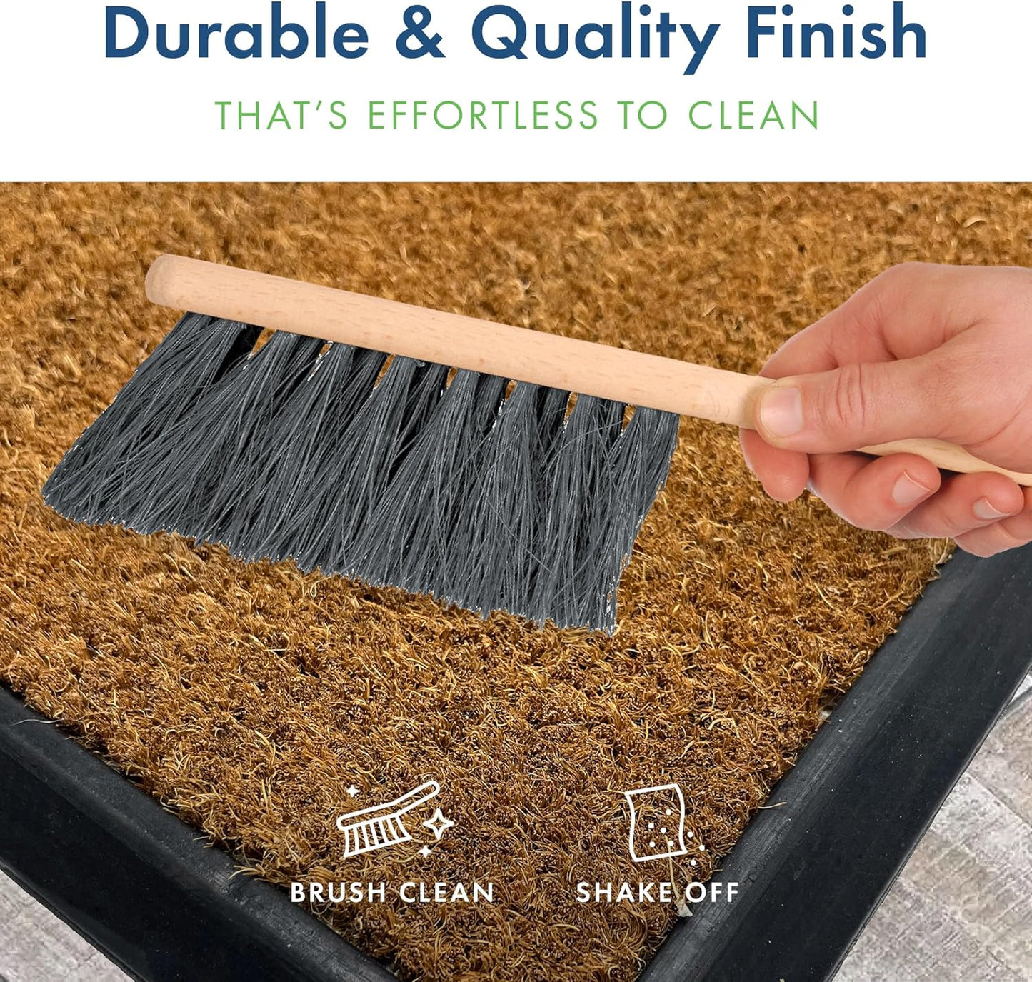 Bee Happy 40 x 60cm Door Mat | Made from Recycled Materials | Anti-slip Door Mat