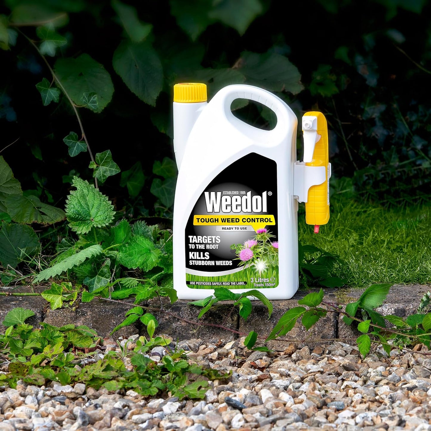 Weedol Tough Weed Control Sprayer | 3 Litre | Ready to Use | Kills and Prevents Regrowth