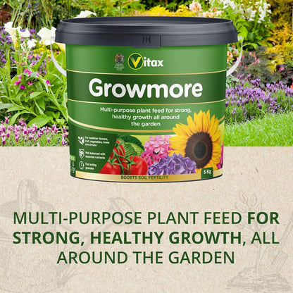 Vitax Growmore, General Purpose Fertiliser ,5Kg Tub