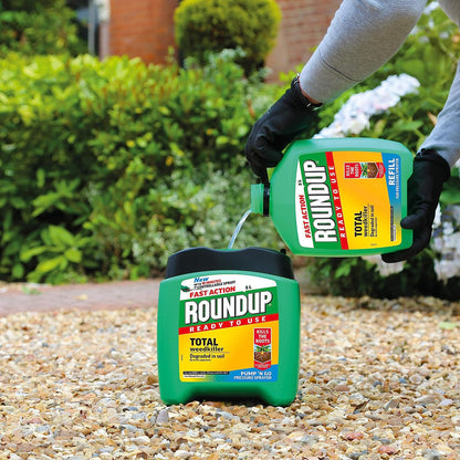 Roundup Fast Action TOTAL Weedkiller RTU 3L with Gun Dispenser.