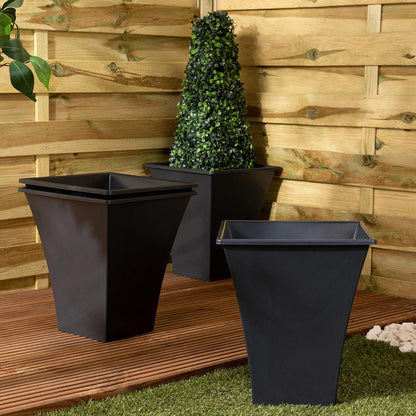 Wham Black Square Metallica Pot 28cm H308