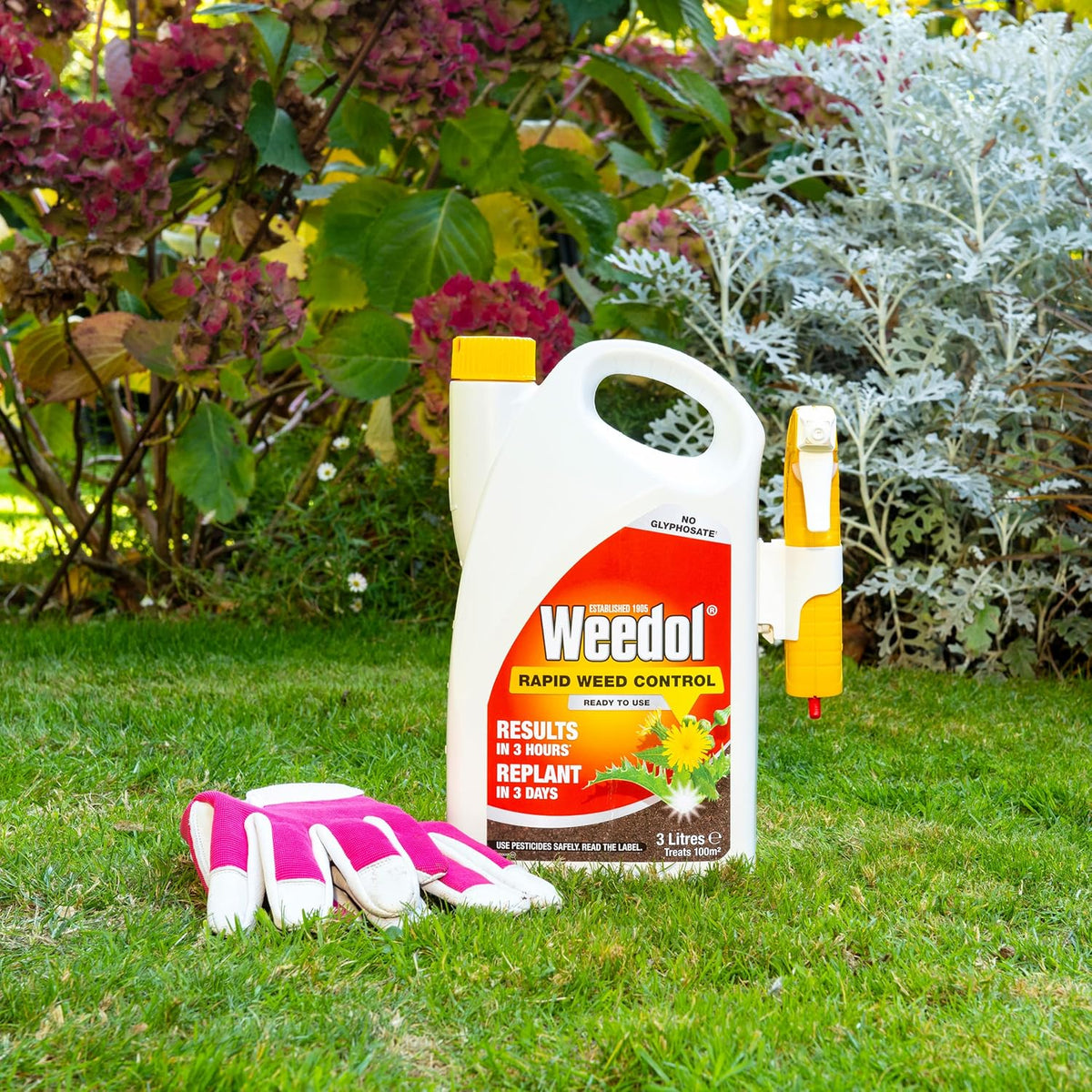 Weedol Rapid Weedkiller With Manual Sprayer, Ready To Use, 3L