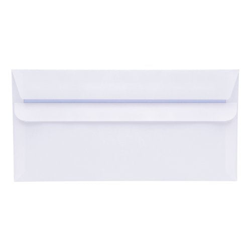 5 Star DL Wallet Envelope Self Seal 80gsm 220x110mm White Retail Pack (Pack of 50) 934740