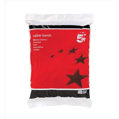 5 Star Rubber Bands No24 152x1.5mm Approx 800 Bands Bag 454g 935428
