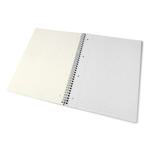5 Star Recycled Spiral Notebook Ruled Margin Perforated 100 Page A4+ Green/White (Pack of 10) 938276