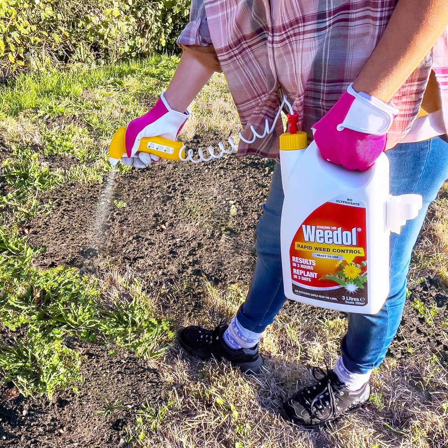 Weedol Rapid Weedkiller With Manual Sprayer, Ready To Use, 3L